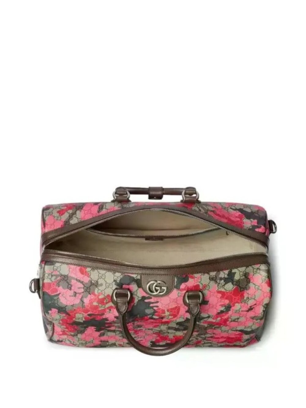 Gucci Medium GG-Pattern Holdall / Duffle Bag in Red/Pink Camo - Picture 3 of 5